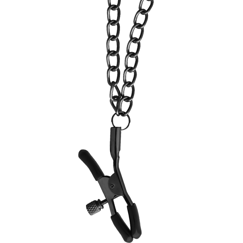 BEGME - RÖD EDITION HALSBAND MED NIPPELKLÄMMOR MED NEOPRENFODER