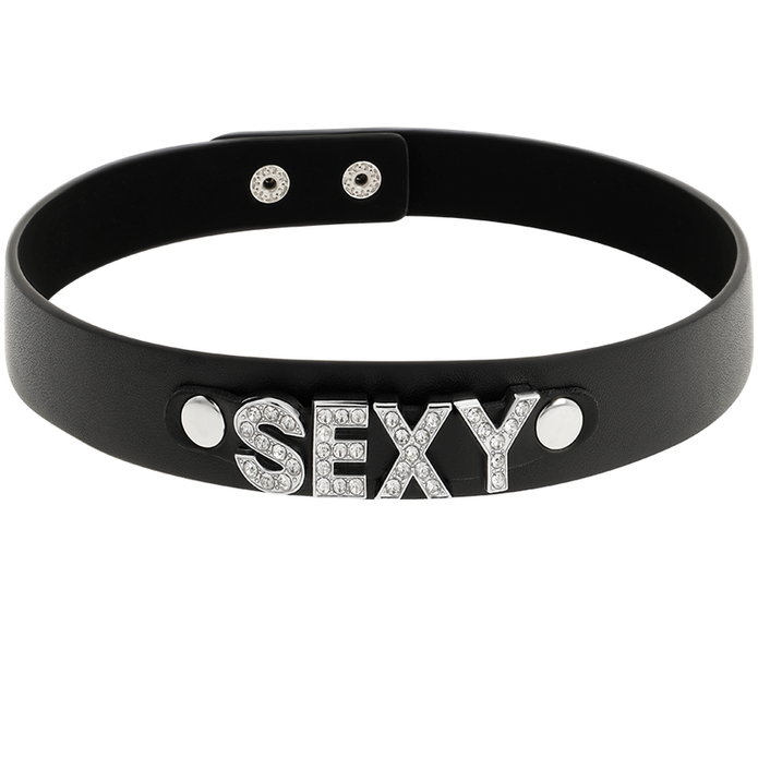 FLIRTIG CHIC LÄNGTAN - SEXIG VEGANSK LÄDERCHOKER