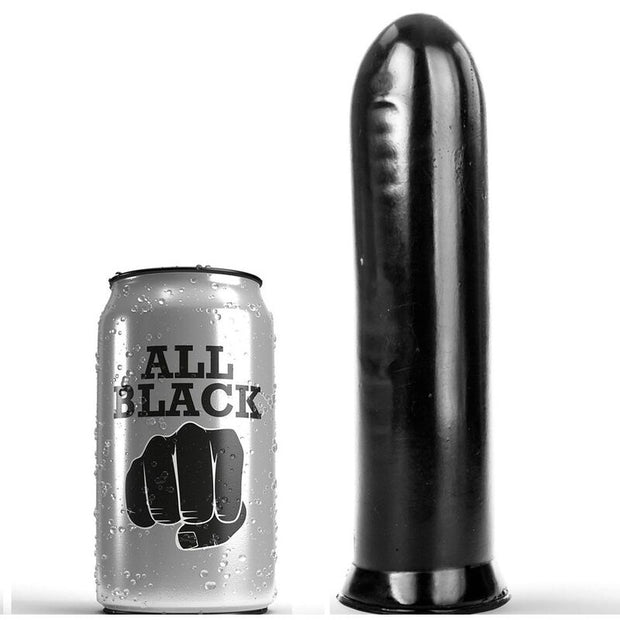ALL BLACK - Paksu dildo 19 cm, musta