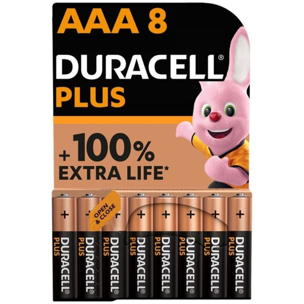 DURACELL - PLUS POWER 100 AAA LR03 alkaliparisto 8 kpl