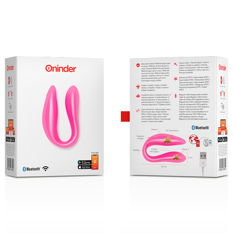 ONINDER - LISBOA PINK G-POINT & CLITORIS STIMULATOR - FREE PINK APP