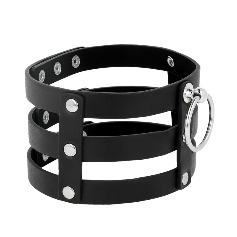 COQUETTE CHIC DESIRE - VEGANSK LÄDER CHOKER I FETISCHSTIL