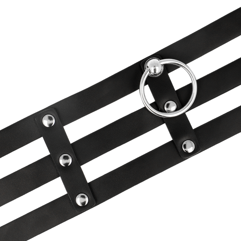 COQUETTE CHIC DESIRE - VEGANSK LÄDER CHOKER I FETISCHSTIL