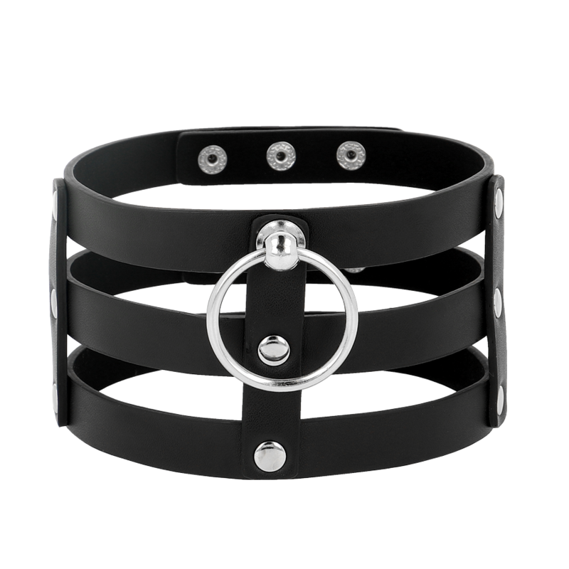 COQUETTE CHIC DESIRE - VEGANSK LÄDER CHOKER I FETISCHSTIL