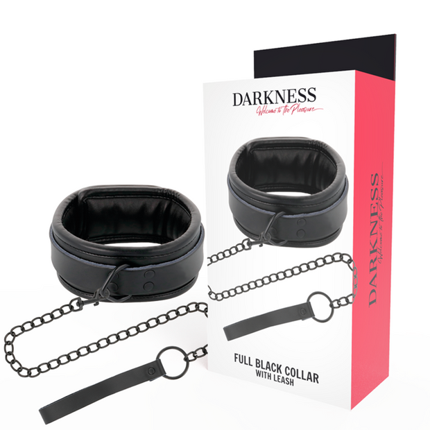 MÖRKER - SVART HALSBAND MED KEDJA