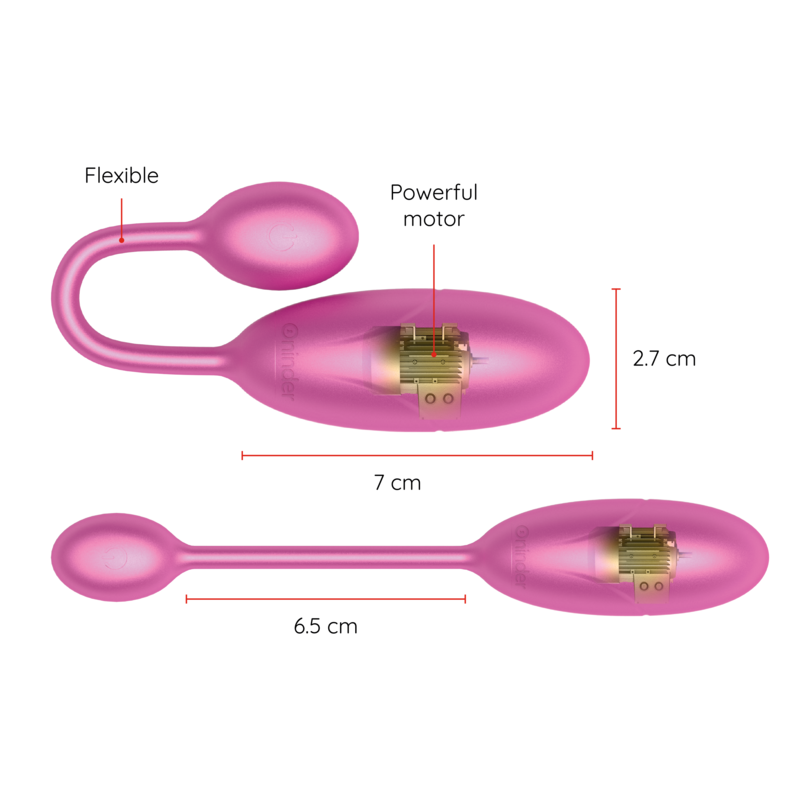 ONINDER - DENVER VIBRERANDE ÄGG ROSA 7 X 2,7 CM GRATIS APP