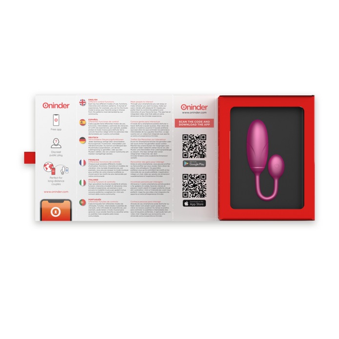 ONINDER - DENVER VIBRERANDE ÄGG ROSA 7 X 2,7 CM GRATIS APP