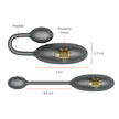 ONINDER - DENVER VIBRATING EGG SVART 7 X 2.7 CM GRATIS APP