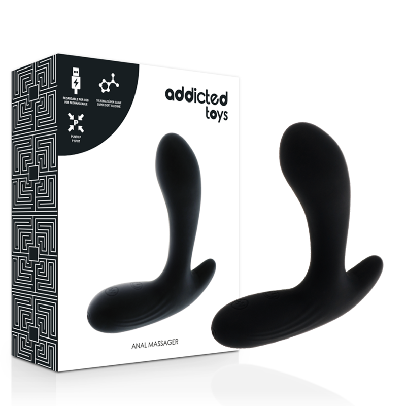 ADDICTED TOYS - ANALMASSAGER SVART VIBRATION