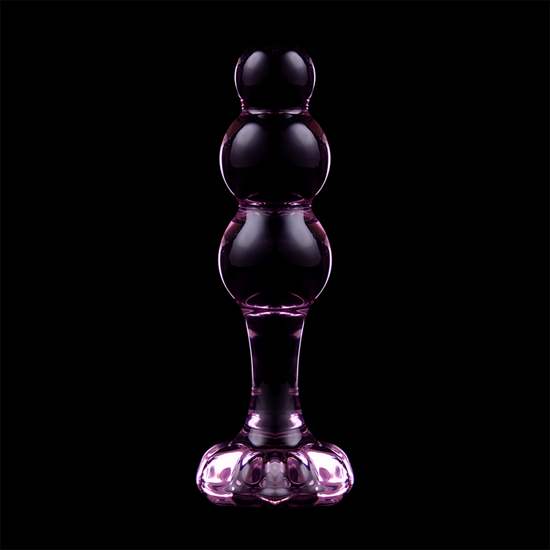 NEBULA SERIES BY IBIZA - MODEL 1 ANAL PLUG BOROSILICATE GLASS PINK 10.5 CM -O- 3 CM