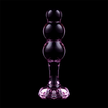 NEBULA SERIES BY IBIZA - MODEL 1 ANAL PLUG BOROSILICATE GLASS PINK 10.5 CM -O- 3 CM