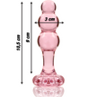 NEBULA SERIES BY IBIZA - MODEL 1 ANAL PLUG BOROSILICATE GLASS PINK 10.5 CM -O- 3 CM