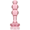 NEBULA SERIES BY IBIZA - MODEL 1 ANAL PLUG BOROSILICATE GLASS PINK 10.5 CM -O- 3 CM