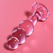 NEBULA SERIES BY IBIZA - MODEL 1 ANAL PLUG BOROSILICATE GLASS PINK 10.5 CM -O- 3 CM