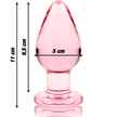 NEBULA SERIES BY IBIZA - MODEL 3 ANAL PLUG BOROSILICATE GLASS PINK 11 CM -O- 5 CM