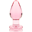 NEBULA SERIES BY IBIZA - MODEL 3 ANAL PLUG BOROSILICATE GLASS PINK 11 CM -O- 5 CM