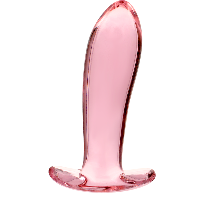 NEBULA SERIES BY IBIZA - MODEL 5 ANAL PLUG BOROSILICATE GLASS PINK 12.5 CM -O- 3.5 CM