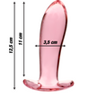 NEBULA SERIES BY IBIZA - MODEL 5 ANAL PLUG BOROSILICATE GLASS PINK 12.5 CM -O- 3.5 CM