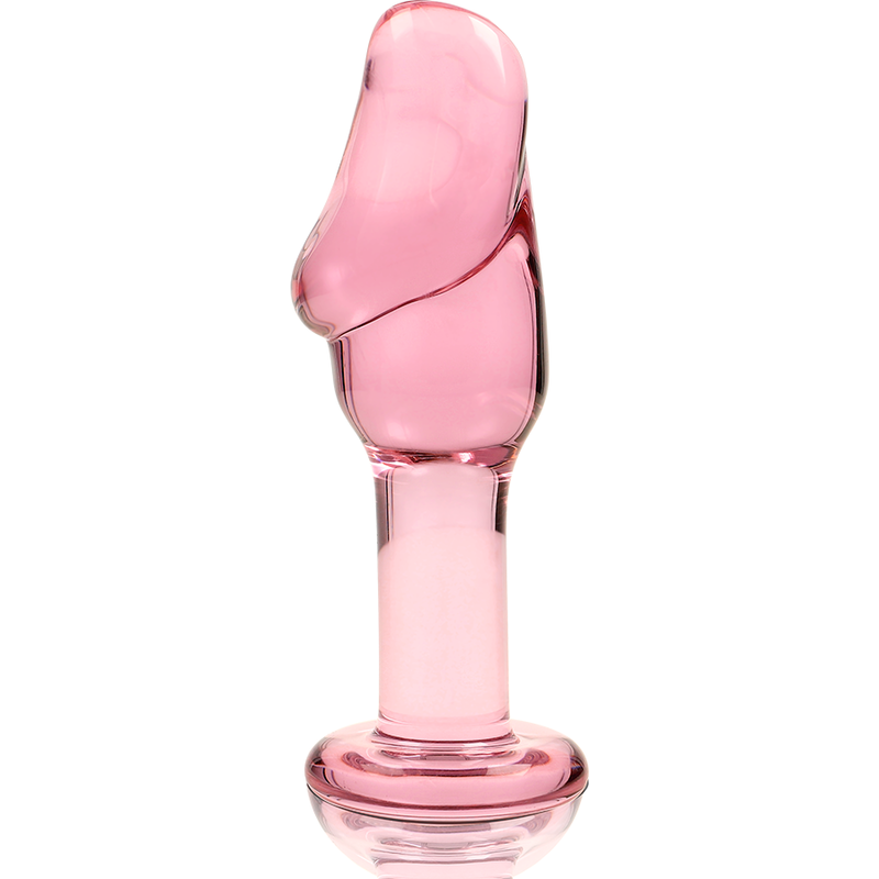 NEBULA SERIES BY IBIZA - MODEL 6 ANAL PLUG BOROSILICATE GLASS PINK 12.5 CM -O- 4 CM