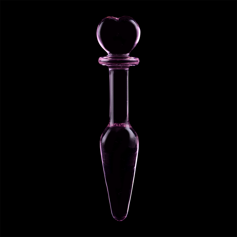 NEBULA SERIES BY IBIZA - MODEL 7 ANAL PLUG BOROSILICATE GLASS PINK 13.5 CM -O- 3 CM