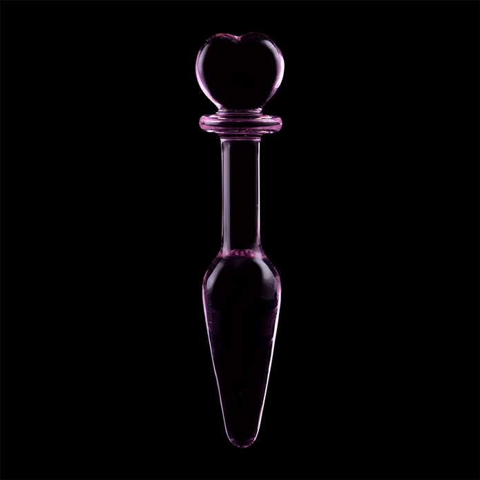 NEBULA SERIES BY IBIZA - MODEL 7 ANAL PLUG BOROSILICATE GLASS PINK 13.5 CM -O- 3 CM