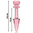 NEBULA SERIES BY IBIZA - MODEL 7 ANAL PLUG BOROSILICATE GLASS PINK 13.5 CM -O- 3 CM
