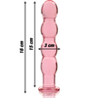 NEBULA SERIES BY IBIZA - MODEL 10 DILDO BOROSILICATE GLASS PINK 16.5 CM -O- 3.5 CM