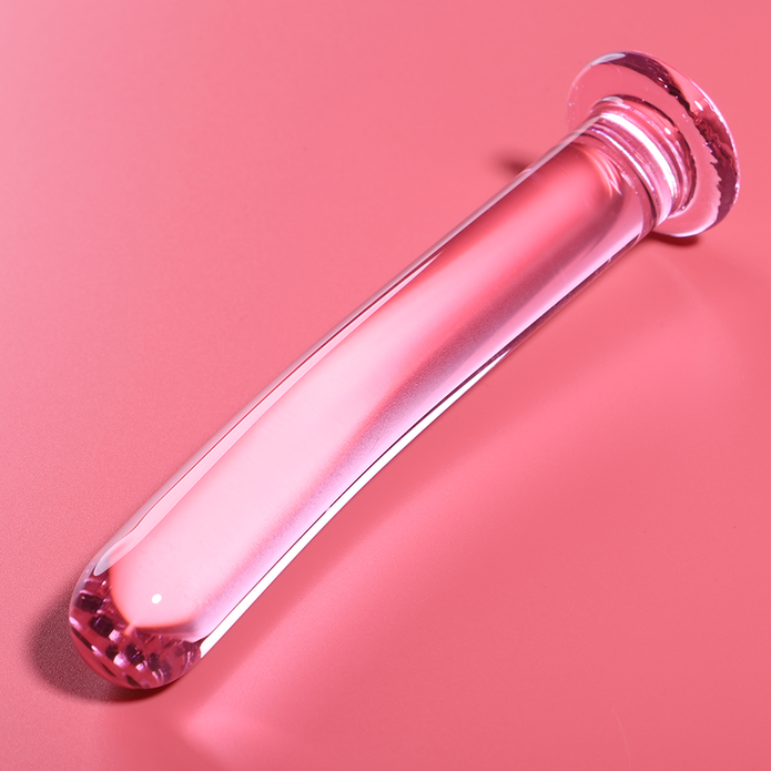 NEBULA SERIES BY IBIZA - MODEL 17 DILDO BOROSILICATE GLASS PINK 18.5 CM -O- 3 CM
