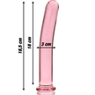 NEBULA SERIES BY IBIZA - MODEL 17 DILDO BOROSILICATE GLASS PINK 18.5 CM -O- 3 CM