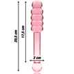 NEBULA SERIES BY IBIZA - MODEL 20 DILDO BOROSILICATE GLASS PINK 20.5 CM -O- 3 CM