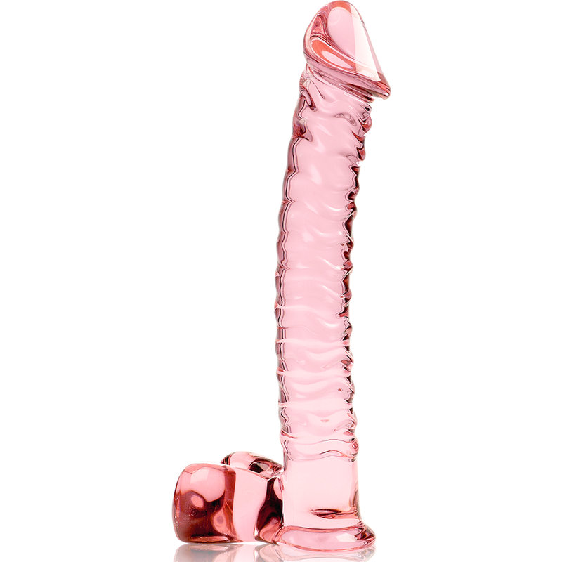 NEBULA SERIES BY IBIZA - MODEL 23 DILDO BOROSILICATE GLASS PINK 21.5 CM -O- 4 CM