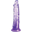 KING COCK -Läpinäkyvä realistinen dildo 19,7 cm, violetti