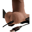 FETISH FANTASY SERIES - JUSTERBAR SELE REALISTISK PENIS MED UPPLADDNINGSBARA TESTIKLAR OCH VIBRATOR 15 CM