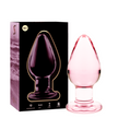 NEBULA SERIES BY IBIZA - MODEL 3 ANAL PLUG BOROSILICATE GLASS PINK 11 CM -O- 5 CM