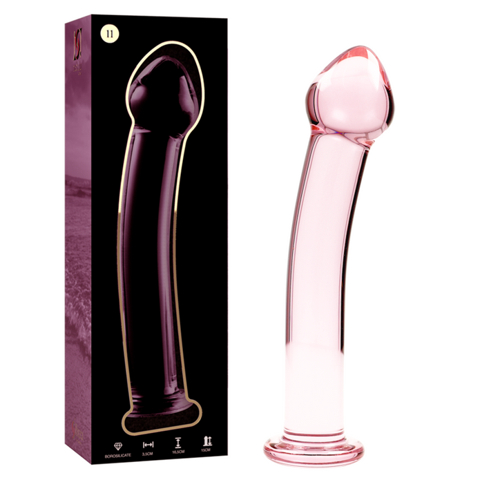 NEBULA SERIES BY IBIZA - MODEL 11 DILDO BOROSILICATE GLASS PINK 16 CM -O- 3 CM
