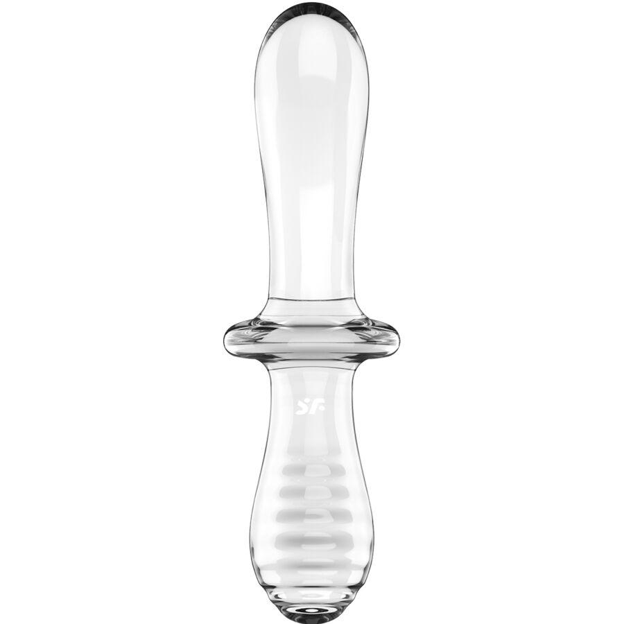 SATISFYER - DUBBEL KRISTALLDILDO TRANSPARENT