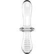 SATISFYER - DUBBEL KRISTALLDILDO TRANSPARENT