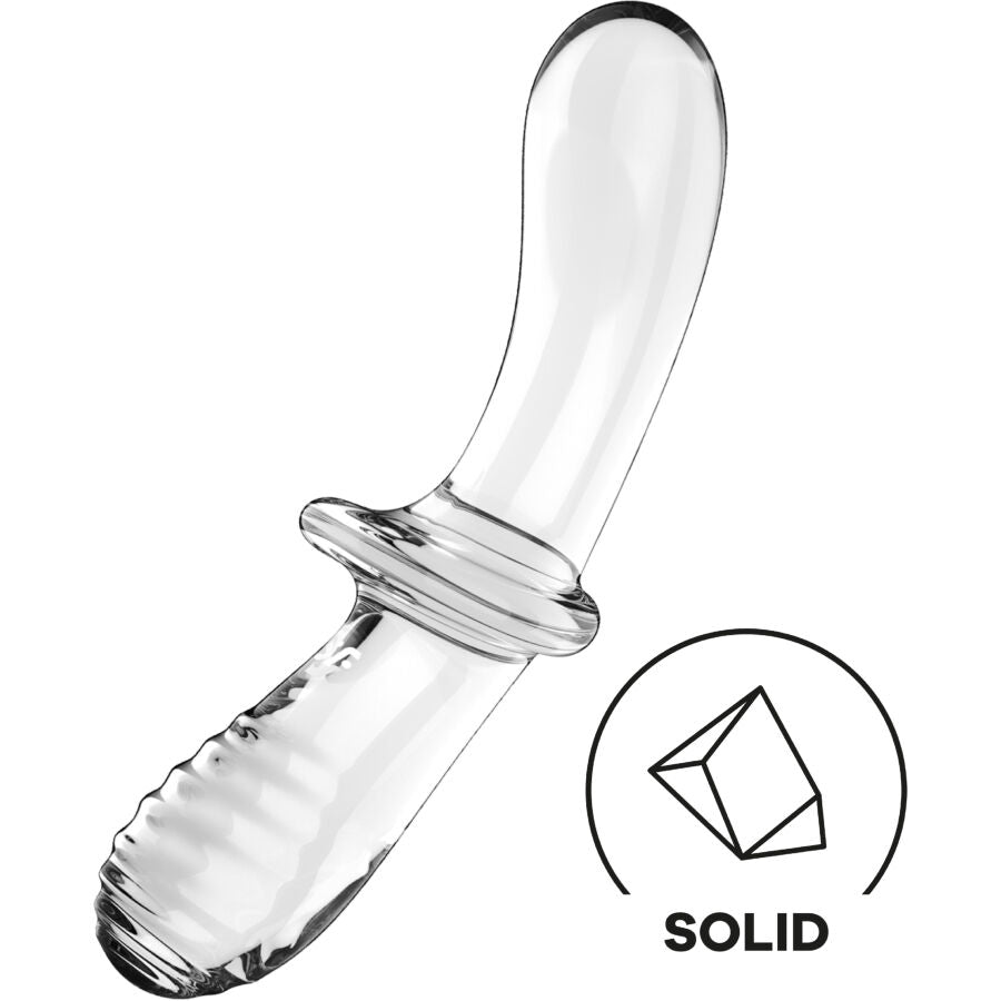 SATISFYER - DUBBEL KRISTALLDILDO TRANSPARENT