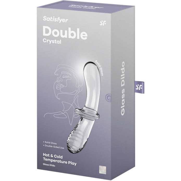 SATISFYER - DUBBEL KRISTALLDILDO TRANSPARENT