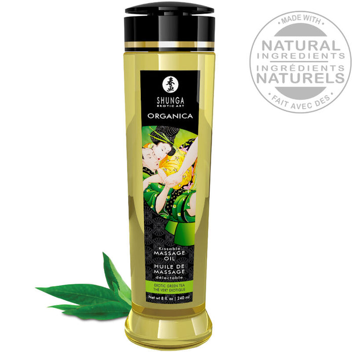 Shunga – Organic vihreä tee hierontaöljy 240 ml