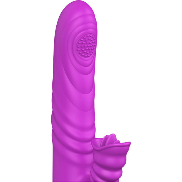 ARMONY - ANGELIA MULTIFUNKTIONELL VIBRATOR MED STIMULERANDE TUNGA OCH VIOLETTA VÄRMEEFFEKTER