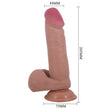 PRETTY LOVE - Sliding Skin - realistinen dildo, ruskea 20,5 cm