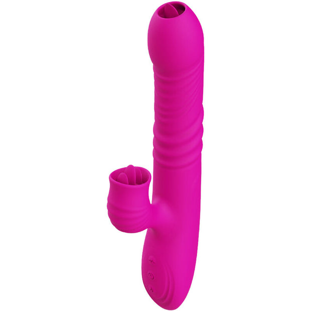 ARMONY - FANNY MULTIFUNKTIONELL DUBBELTUNGA VIBRATOR FUCHSIA TERMISK EFFEKT