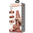 PRETTY LOVE - SLIDING SKIN SERIES REALISTISK DILDO MED SKJUTANDE BRUN HUD SUGKOPP 19,4 CM