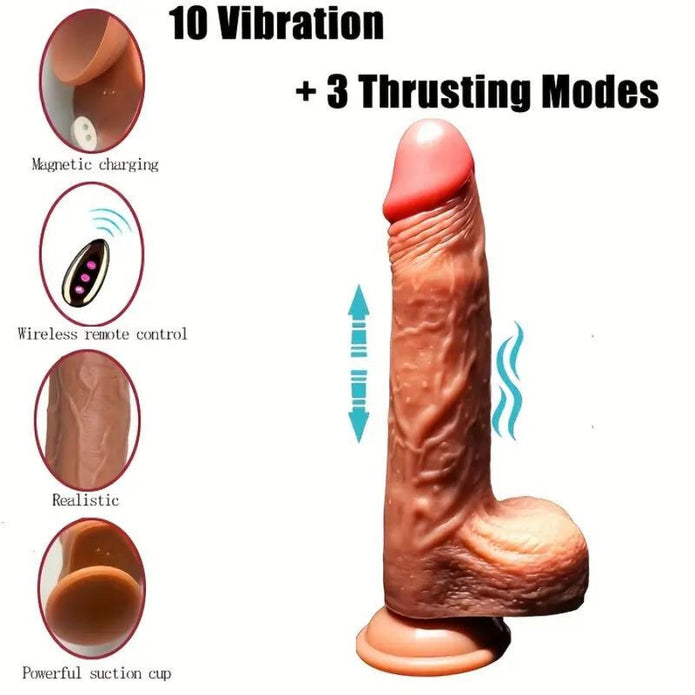 ARMONY - Realistinen värisevä dildo kauko-ohjauksella 22,5 cm