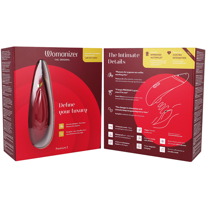 Womanizer Premium 2 Raspberry WOMANIZER - Premium 2 klitoriskiihotin Bordeaux – Nautintonurkka