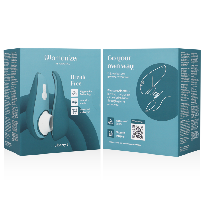 WOMANIZER - LIBERTY 2 CLITORIS STIMULATOR & SUCTION BLUE