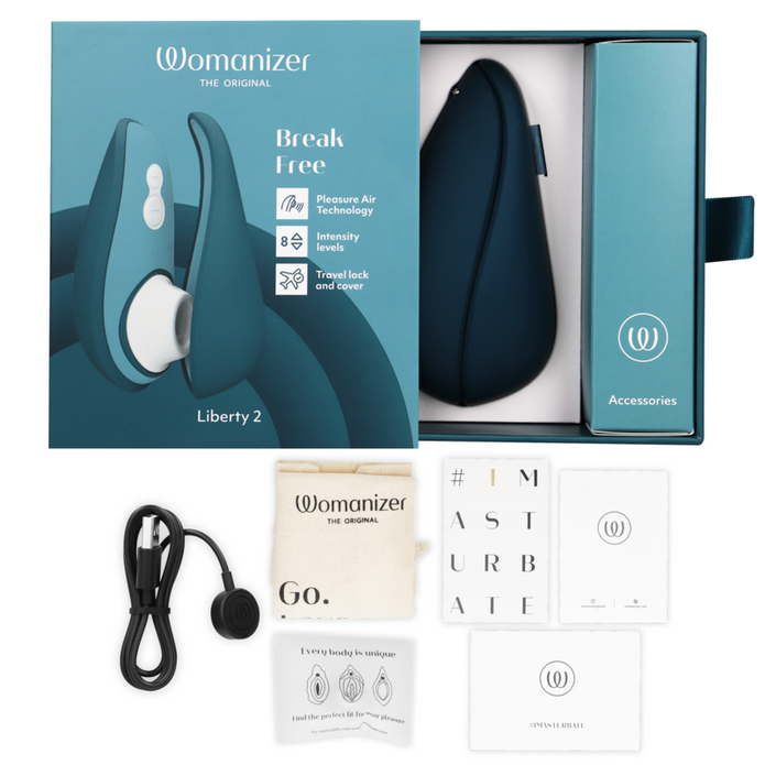 WOMANIZER - LIBERTY 2 CLITORIS STIMULATOR & SUCTION BLUE