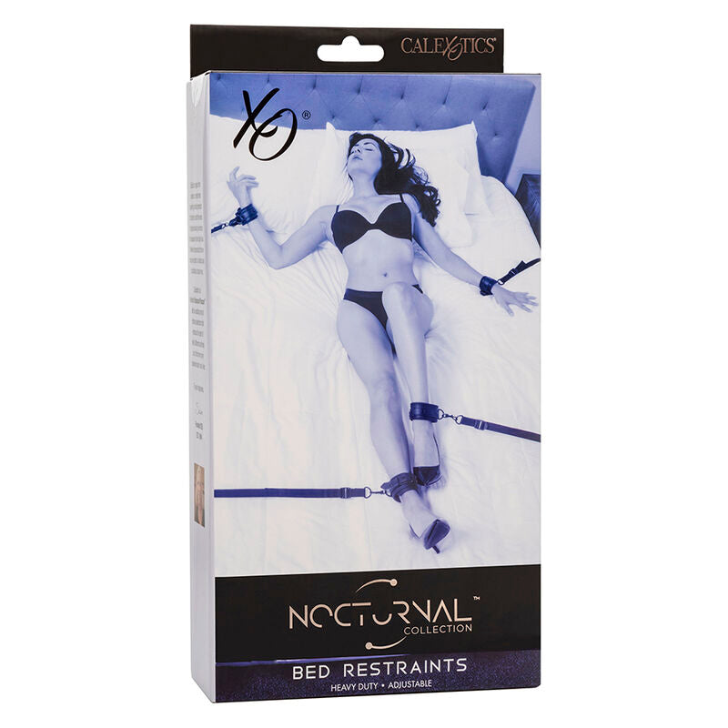 CALEXOTICS - NOCTURNAL BED RESTRAINTS LÄDER JUSTERBARA SVARTA