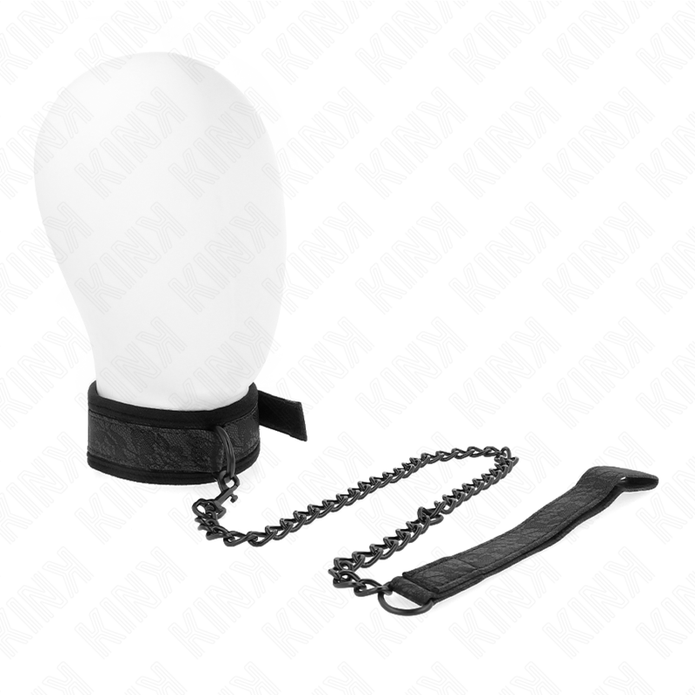 KINK - BASMODELL HALSBAND MED KOPPEL 77 CM MODELL 5 JUSTERBAR 34-54 CM X 5 CM